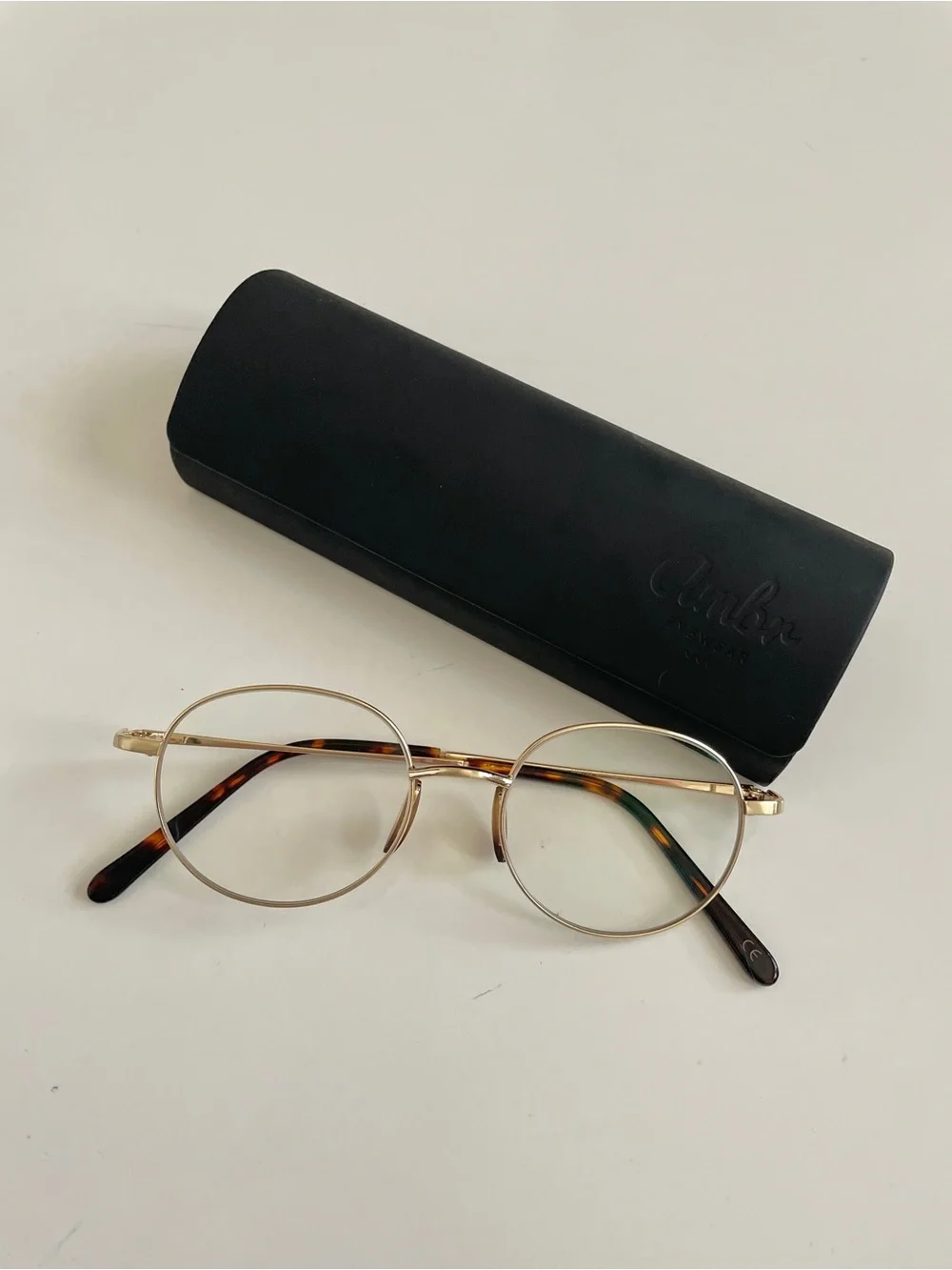 Everambr (formerly Ambr Eyewear) Blue Light Blocking Glasses, Gold Round Frames